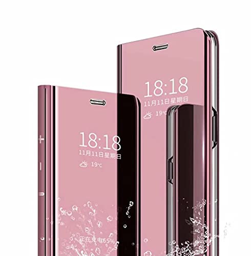 BAIDIYU Handyhülle für Xiaomi 13 Lite Hülle, Spiegelseitige Smart Flip Schutzhülle, Voller Schutz, Hülle für Xiaomi 13 Lite Handy Schutzhülle.(Roségold) von BAIDIYU