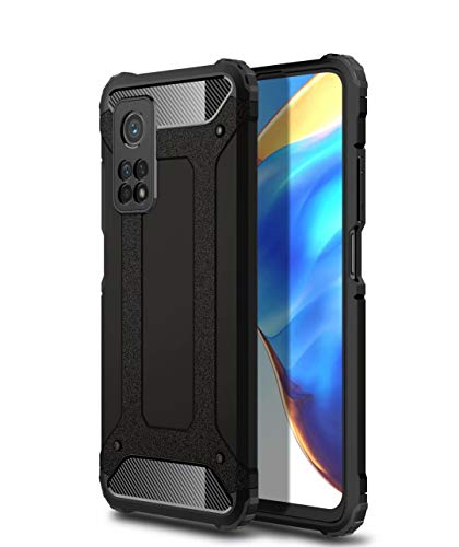 BAIDIYU Handyhülle für Xiaomi Mi 10 Lite 5G Hülle, Stoßdämpfung, Fallfestigkeit, Weiches TPU + Hartes PC-Doppelschichtdesign,Xiaomi Mi 10 Lite 5G Handy Schutzhülle.(Schwarz) von BAIDIYU