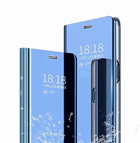 BAIDIYU Handyhülle für Xiaomi Mi 11 Lite Hülle, Spiegelseitige Smart Flip Schutzhülle, Voller Schutz, Hülle für Xiaomi Mi 11 Lite Handy Schutzhülle.(Blau) von BAIDIYU