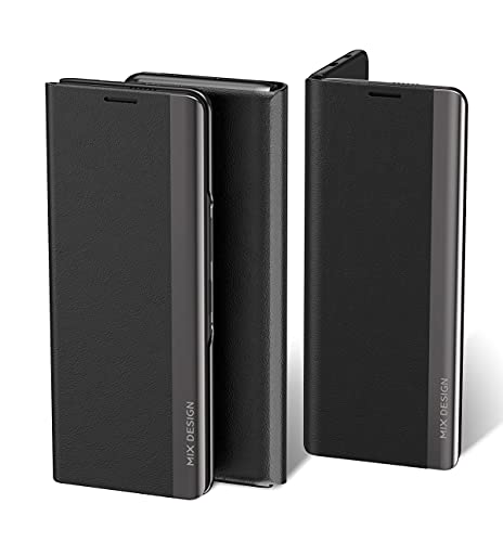 BAIDIYU Handyhülle für Xiaomi Mi Mix Fold Hülle, Spiegelseitige Smart Flip Schutzhülle, Voller Schutz, Hülle für Xiaomi Mi Mix Fold Handy Schutzhülle.(Schwarz) von BAIDIYU