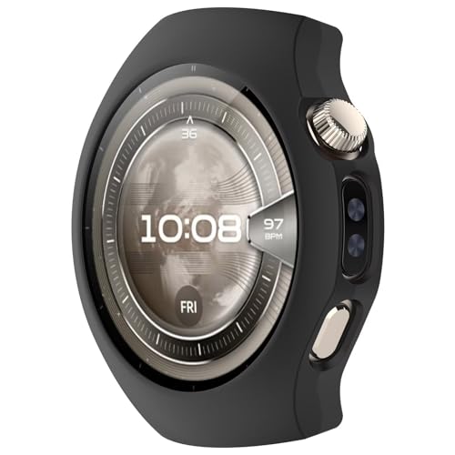 BAIDIYU Hülle Kompatibel mit Huawei Watch 5 42mm,Harter PC, Ultradünn, Sturzsicher, Kratzfest, Smartwatch Schutzhülle Kompatibel mit Huawei Watch 5 42mm.(Schwarz) von BAIDIYU