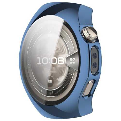 BAIDIYU Hülle Kompatibel mit Huawei Watch 5 46mm, Schlankes und Weiches TPU, Sturzsicher, Kratzfest, Smartwatch Schutzhülle Kompatibel mit Huawei Watch 5 46mm.(Galvanisiertes Blau) von BAIDIYU