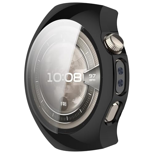 BAIDIYU Hülle Kompatibel mit Huawei Watch 5 46mm, Schlankes und Weiches TPU, Sturzsicher, Kratzfest, Smartwatch Schutzhülle Kompatibel mit Huawei Watch 5 46mm.(Schwarz Galvanisieren) von BAIDIYU