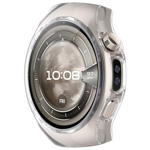 BAIDIYU Hülle Kompatibel mit Huawei Watch 5 46mm,Harter PC, Ultradünn, Sturzsicher, Kratzfest, Smartwatch Schutzhülle Kompatibel mit Huawei Watch 5 46mm.(Transparent) von BAIDIYU