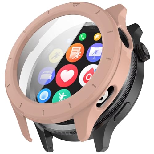 BAIDIYU Hülle Kompatibel mit Huawei Watch 5 Pro, PC + Gehärteter Film, Anti-Fall, Anti-Kratzer, Smartwatch Schutzhülle Kompatibel mitr Huawei Watch 5 Pro.(Rosa) von BAIDIYU