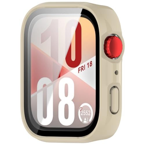 BAIDIYU Hülle Kompatibel mit Huawei Watch Fit 4 Pro, PC + Gehärteter Film, Anti-Fall, Anti-Kratzer, Smartwatch Schutzhülle Kompatibel mitr Huawei Watch Fit 4 Pro.(Elfenbeinweiß) von BAIDIYU