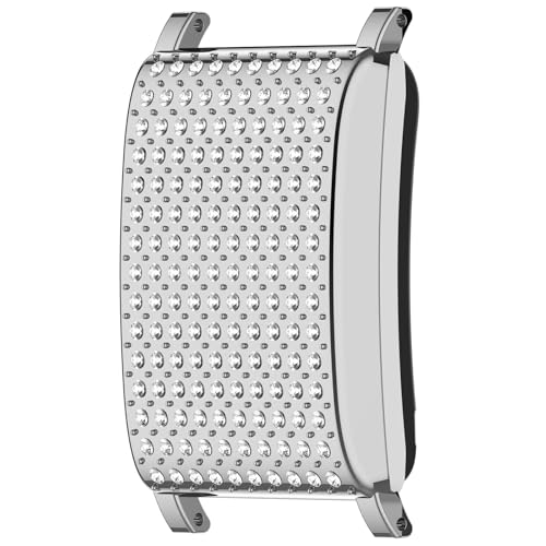BAIDIYU Hülle Kompatibel mit Whoop 3.0,Harter PC + Mit Diamant, Sturzsicher, Kratzfest, Smartwatch Schutzhülle Kompatibel mit Whoop 3.0.(Galvanisiertes Silber) von BAIDIYU