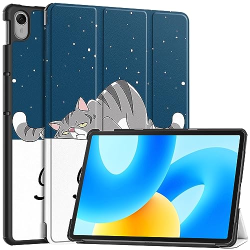 BAIDIYU Hülle für Huawei MatePad 11.5, Ultraleichte Schutzhülle mit Standfuß und automatischer Sleep/Wake-Funktion, Hülle für Huawei MatePad 11.5 Tablet.(Faule Katze) von BAIDIYU