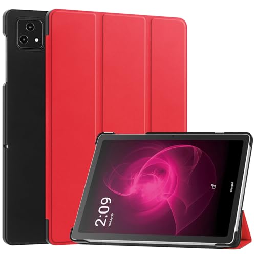 BAIDIYU Hülle für T-Mobel REVVL TAB 5G, Ultraleichte Schutzhülle mit Standfuß und automatischer Sleep/Wake-Funktion, Hülle für T-Mobel REVVL TAB 5G Tablet.(Rot) von BAIDIYU
