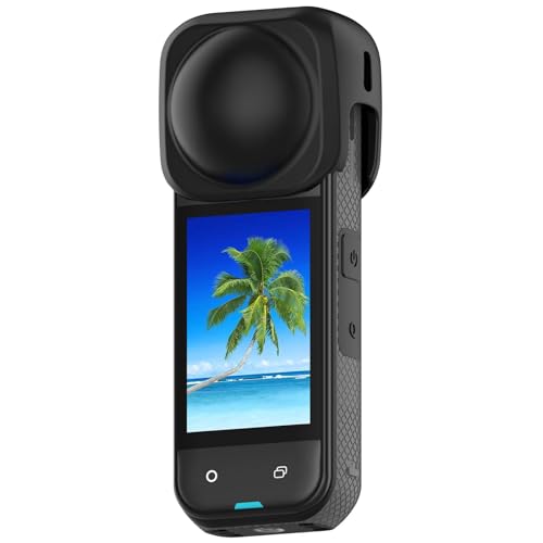 BAIDIYU Objektivschutzhülle Kompatibel mit Insta360 X4/X5, rutschfest, Stoßfest, Langlebig, Kratzfest, Schale für Kompatibel mit Insta360 X4/X5.(Schwarz) von BAIDIYU