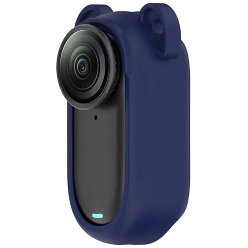 BAIDIYU Silikon-Schutzhülle Kompatibel mit Insta360 GO 3S, rutschfest, Stoßfest, Langlebig, Kratzfest, Schale für Kompatibel mit Insta360 GO 3S.(Dunkelblau) von BAIDIYU