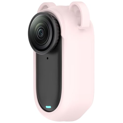BAIDIYU Silikon-Schutzhülle Kompatibel mit Insta360 GO 3S, rutschfest, Stoßfest, Langlebig, Kratzfest, Schale für Kompatibel mit Insta360 GO 3S.(Hellrosa) von BAIDIYU