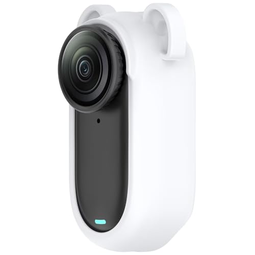 BAIDIYU Silikon-Schutzhülle Kompatibel mit Insta360 GO 3S, rutschfest, Stoßfest, Langlebig, Kratzfest, Schale für Kompatibel mit Insta360 GO 3S.(Weiß) von BAIDIYU