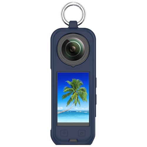 BAIDIYU Silikon-Schutzhülle Kompatibel mit Insta360 X5, rutschfest, Stoßfest, Langlebig, Kratzfest, Schale für Kompatibel mit Insta360 X5.(Mitternachtsblau) von BAIDIYU