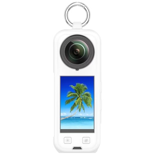BAIDIYU Silikon-Schutzhülle Kompatibel mit Insta360 X5, rutschfest, Stoßfest, Langlebig, Kratzfest, Schale für Kompatibel mit Insta360 X5.(Weiß) von BAIDIYU