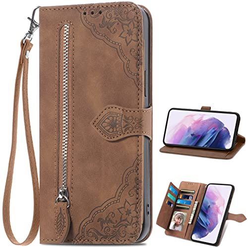 BAILI Handyhülle für Samsung Galaxy M53 5G Hülle, Reißverschluss Tasche Flip Handytasche für Samsung Galaxy M53 5G Case von BAILI