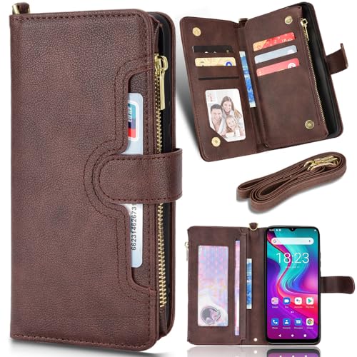 BAILI Handyhülle für iPhone 12 Pro Max Hülle mit Kartenfäch Ständer Schutzhülle Leder Wallet Case iPhone 12 Pro Max Cover Tasche Handytasche Stoßfeste-Braun von BAILI