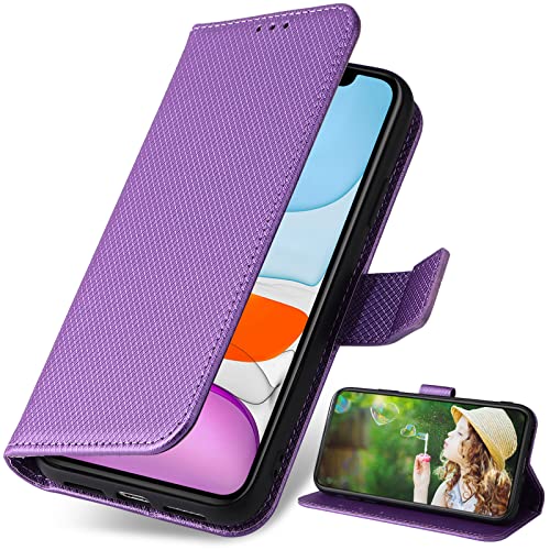 BAILI Lederhülle für Nokia G42 5G Hülle, Flip Case mit Kartenfach Stand, Diamant Tasche Cover Etui Handyhülle für Nokia G42 5G, Diamant04 von BAILI