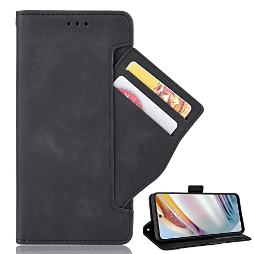 BAILI Lederhülle für Nokia X20 Hülle, Flip Case Schutzhülle Handy mit Kartenfach Stand, Tasche Cover Etui Handyhülle für Nokia X20, Schwarz von BAILI