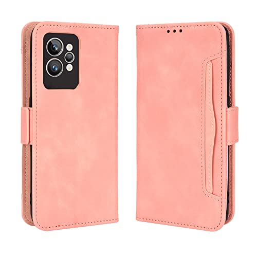 BAILI Lederhülle für Realme GT2 Pro Hülle, Flip Case Schutzhülle Handy mit Kartenfach Stand, Tasche Cover Etui Handyhülle für Realme GT2 Pro, Rosa von BAILI