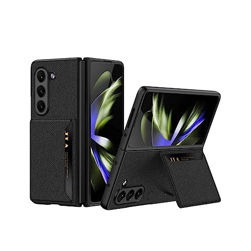 BAILI Schutzhülle für Samsung Galaxy Z Fold5, Leder, Galaxy Z Fold 5 mit Kartenfächern, Galaxy Z Fold 5 Hülle mit Kartenhalter, Militärqualität, Fallschutzhülle für Fold5-SZW von BAILI