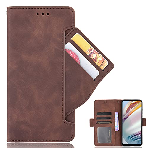 Lederhülle für vivo Y21 Hülle, Flip Case Schutzhülle Handy mit Kartenfach Stand, Tasche Cover Etui Handyhülle für vivo Y21, Brown von BAILI