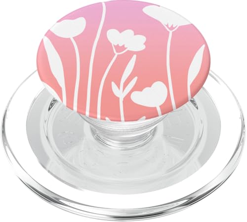 Retro Blumen Gradient Rosa Lila PopSockets PopGrip für MagSafe von BAINAI