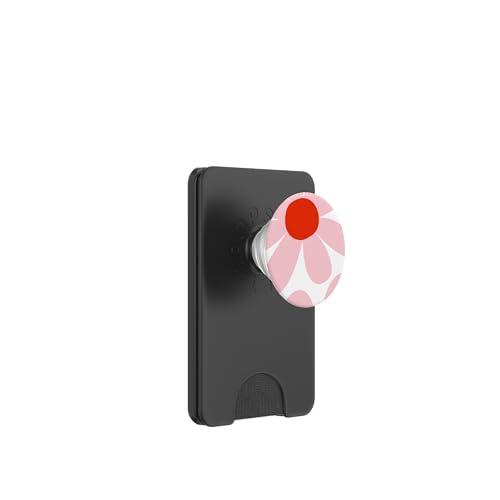 Retro Blumen rosa rot PopSockets PopWallet für MagSafe von BAINAI
