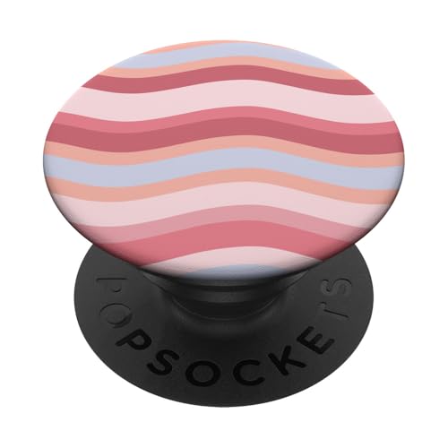 Retro Wellen Groovy Swirl Kurven Muster Rot PopSockets Klebender PopGrip Retro Wellen Groovy Swirl Kurven Muster Rot PopSockets Klebender PopGrip von BAINAI