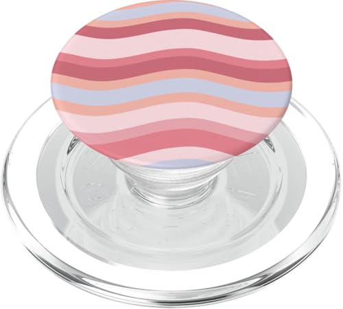 Retro Wellen Groovy Swirl Kurven Muster Rot PopSockets PopGrip für MagSafe von BAINAI