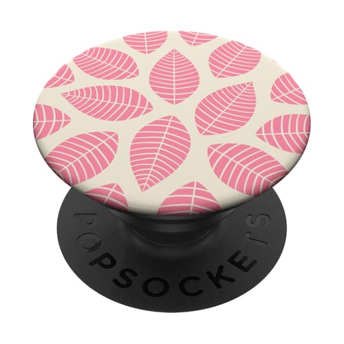 Rosa Blatt Muster PopSockets Klebender PopGrip von BAINAI