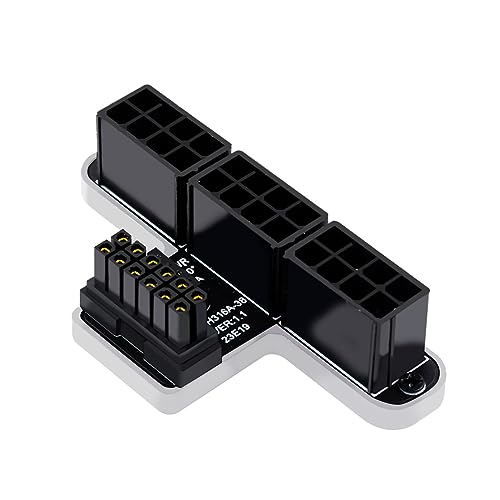 ATX3.0 12VHPWR 12+4P 600W 180 Grad Netzadapter Konverter für Desktops 3x8P auf 40 Serie Grafikkarte Grafikkarte Netzstecker Konverter ATX3.0 8Pin Netzteil Adapter Desktops von BAIRU