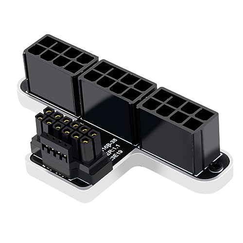 BAIRU ATX3.0 12VHPWR 12+4P 600W 180 Grad Netzadapter Konverter für Desktops 3x8P auf 40 Serie Grafikkarte Grafikkarte Netzstecker Konverter ATX3.0 8Pin Netzteil Adapter Desktops von BAIRU