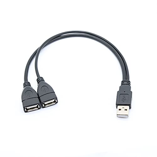 BAIRU Dual-USB-Extender-Hub, Daten-Ladegerät, Netzteil-Adapter, 30 cm Länge von BAIRU