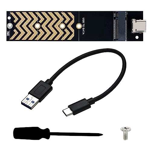BAIRU M.2 NGFF Festplatte USB3.2 GEN2 6 Gbit/s USB Zu M.2-PCI E SSD Konverterleser M Key & B+M Tasten Unterstützen UASP Für 2230-2280 SSD Adapter Laufwerkkonverter M.2-zu USB Adapter von BAIRU