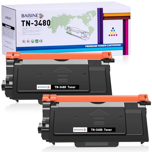 BAISINE Kompatibel für Brother TN3480 TN-3480 TN3430 Toner für Brother HL-L5000D HL-L5100DN MFC-L5750DW HL-L5200DW HL-L5100DNT HL-L6300DW MFC-L5700DN HL-L6400DW HL-L5100DNTT DCP-L5500DN (2-er Pack) von BAISINE