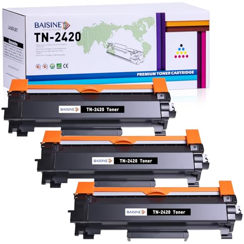 BAISINE TN2420 TN2410 Kompatibel für Brother TN-2420 TN-2410 Toner für Brother MFC-L2710DW HL-L2350DW MFC-L2710DN HL-L2310D DCP-L2530DW MFC-L2750DW DCP-L2510D MFC-L2730DW HL-L2375DW DCP-L2550DN von BAISINE