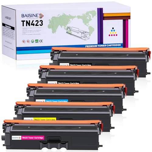 BAISINE TN423 Kompatibel mit Brother TN423 TN-423BK Toner für Brother MFC-L8690CDW HL-L8260CDW HL-L8360CDW DCP-L8410CDW MFC-L8900CDW MFC-L9570CDW (2Schwarz/Cyan/Gelb/Magenta) von BAISINE