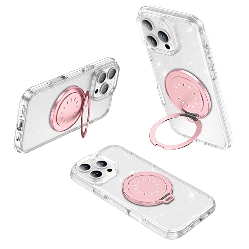 BAISRKE Magnetische Handy-Halterung mit 2 abnehmbaren Schlüsselbändern (Handgelenk und Hals) – Aluminium-Ständer mit Spiegel und Parfümschlitz, für iPhone 16 Pro Max Plus, iPhone 15/14/13/12 und von BAISRKE