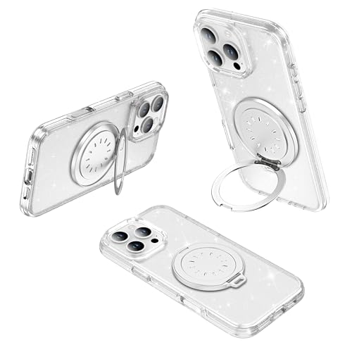 BAISRKE Magnetische Handy-Halterung mit 2 abnehmbaren Schlüsselbändern (Handgelenk und Hals) – Aluminium-Ständer mit Spiegel und Parfümschlitz, für iPhone 16 Pro Max Plus, iPhone 15/14/13/12 und von BAISRKE