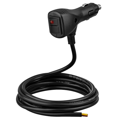 BAITHNA 12V Heavy Duty Ein/Aus Kippschalter Ground Triggered Momentary Switch Zigarettenanzünder Adapter mit 10ft Kabel Ändern Muster Schalter von BAITHNA