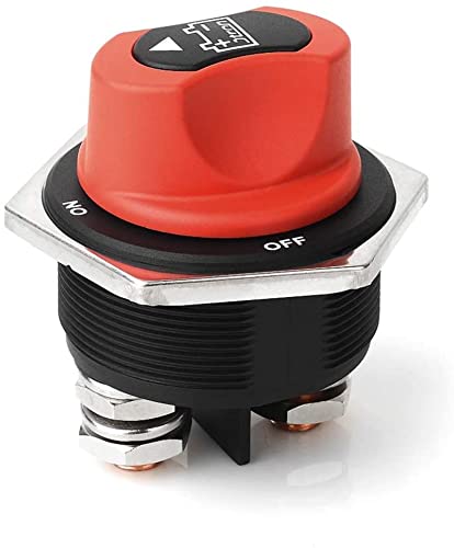Schwarz Messing Batterie Isolator ON-Off 2P SPST Auto Mini Batterieschalter Kill Switches Auto Race Rally Switches für Motorräder Autos Boote (300A) von BAITHNA