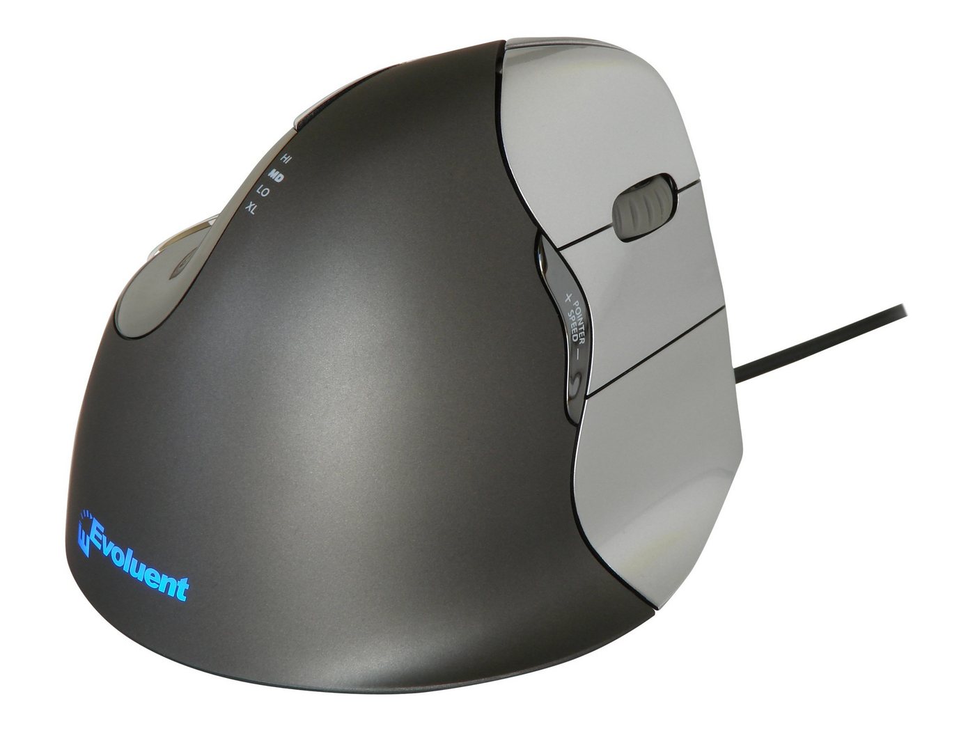 BAKKERELKHUIZEN BAKKERELKHUIZEN Evoluent VerticalMouse 4, für Rechtshänder, USB, anthr Maus von BAKKERELKHUIZEN