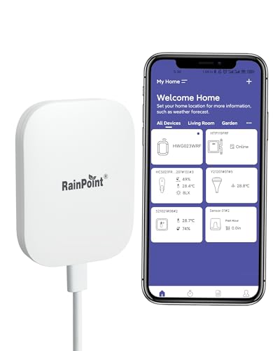 Wi-Fi Smart Gateway Hub, kompatibel mit RainPoint Bodenfeuchtigkeitsmesser & kabellosem Regenmesser (separat erhältlich) Nur für 2,4 GHz WiFi anwendbar von BALDR