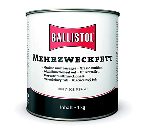 BALLISTOL 25351 Mehrzweckfett 1kg Eimer – Wasserbeständiges Universalfett – Gleitlager-Abdichtung, KFZ-Schmierung BALLISTOL 25351 Mehrzweckfett 1kg Eimer – Wasserbeständiges Universalfett – Gleitlager-Abdichtung, KFZ-Schmierung von BALLISTOL