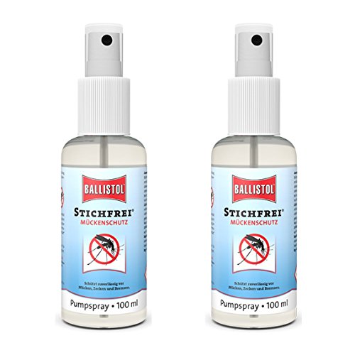 BALLISTOL Stichfrei, 2 Stück a 100 ml Pump-Spray Mückenspray Insektenspray von BALLISTOL