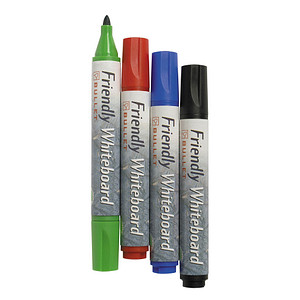 BALLOGRAF® Friendly Fine Whiteboard-Marker-Set farbsortiert 2,0 - 3,0 mm, 4 St. von BALLOGRAF®