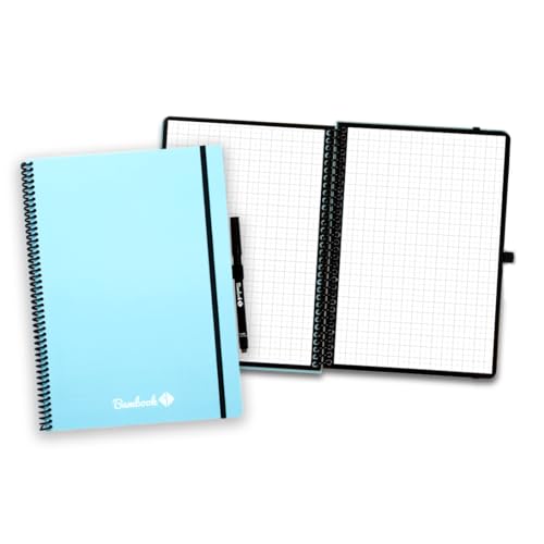 BAMBOOK Colourful Notebook - Blue - A4 - Graphs von BAMBOOK
