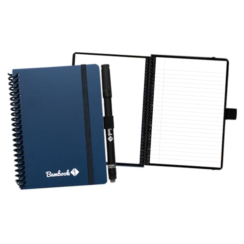 BAMBOOK Colourful Notebook - Navy - A6 - Blank & lined von BAMBOOK
