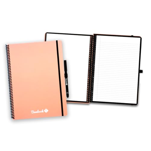 BAMBOOK Colourful Notebook - Pink - A4 - Blank & lined von BAMBOOK